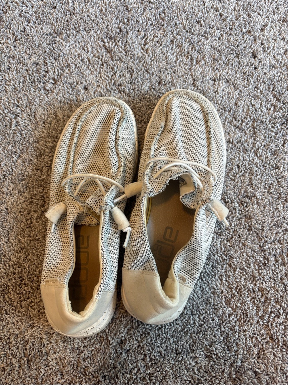 Hey Dude Women's Slip-On Knit Sneakers in Beige